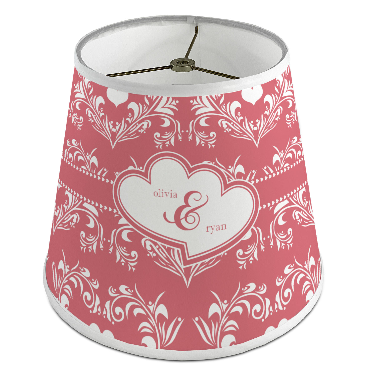 Custom Heart Damask Empire Lamp Shade (Personalized) YouCustomizeIt