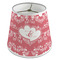 Heart Damask Poly Film Empire Lampshade - Angle View