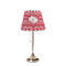 Heart Damask Poly Film Empire Lampshade - On Stand