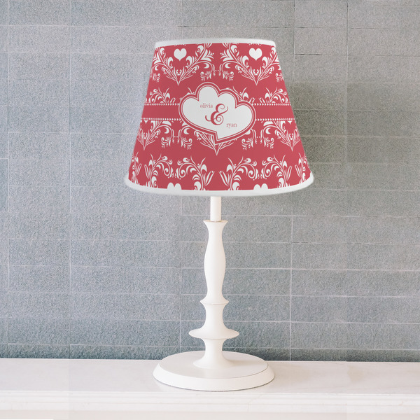 Heart Damask Poly Film Empire Lampshade - Lifestyle
