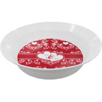 Heart Damask Melamine Bowl - 12 oz (Personalized)