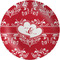 Heart Damask Melamine Plate 8 inches