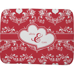 Heart Damask Memory Foam Bath Mat - 48"x36" (Personalized)