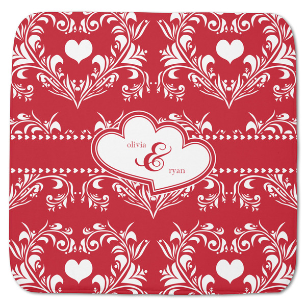 Heart Damask Memory Foam Bath Mat 48 X 48