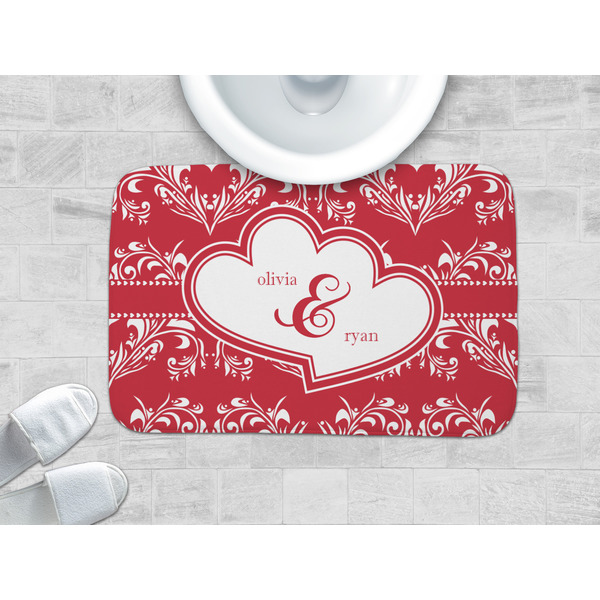 Heart Damask Memory Foam Bath Mat - LIFESTYLE 34x21