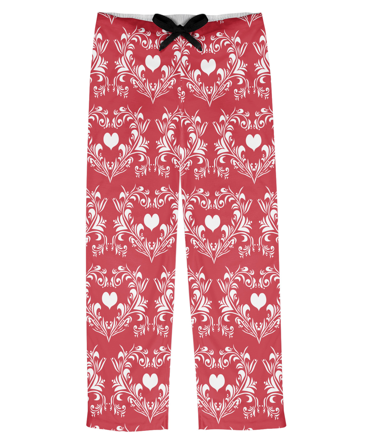 Heart Damask Mens Pajama Pants XL (Personalized) YouCustomizeIt