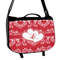 Heart Damask Messenger Bag (Personalized)