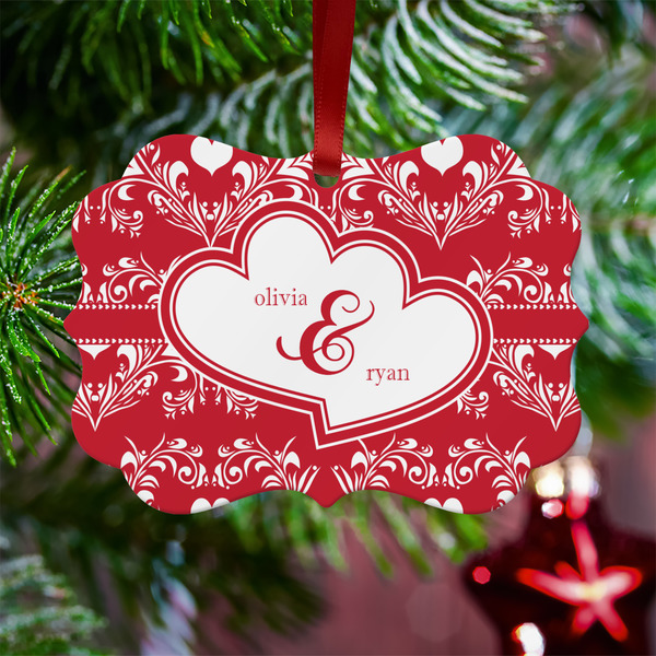 Heart Damask Metal Benilux Ornament - Lifestyle