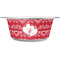 Heart Damask Stainless Steel Dog Bowl - Medium (Personalized)