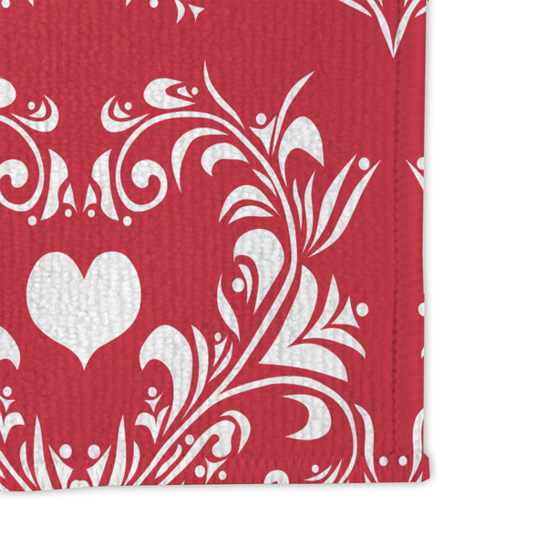 Heart Damask Microfiber Dish Rag - DETAIL