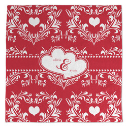 Heart Damask Microfiber Dish Towel (Personalized)