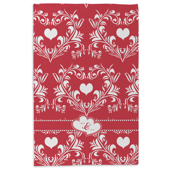 Heart Damask Microfiber Dish Towel - APPROVAL