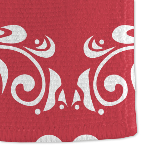 Heart Damask Microfiber Dish Towel - DETAIL