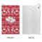 Heart Damask Microfiber Golf Towels - Small - APPROVAL