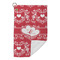 Heart Damask Microfiber Golf Towels Small - FRONT FOLDED