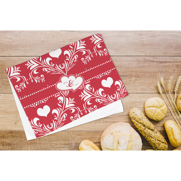Heart Damask Microfiber Kitchen Towel - LIFESTYLE