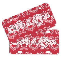 Heart Damask Mini/Bicycle License Plates (Personalized)