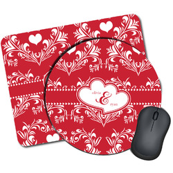 Heart Damask Mouse Pad (Personalized)