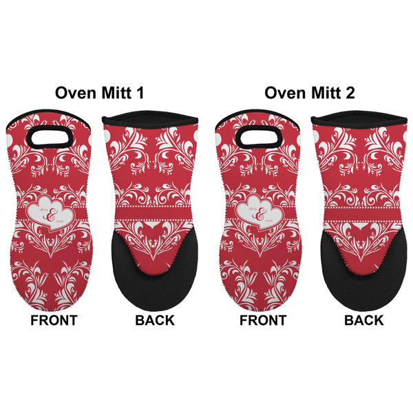 Heart Damask Neoprene Oven Mitt - Set of 2 - Approval