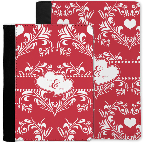 Heart Damask Notebook Padfolio - MAIN