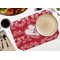 Heart Damask Octagon Placemat - Single front (LIFESTYLE) Flatlay