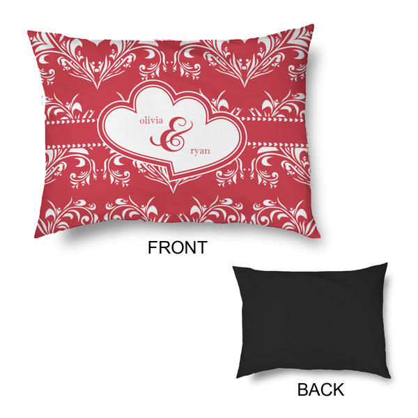 Heart Damask Outdoor Dog Beds - Medium - APPROVAL