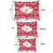 Heart Damask Outdoor Dog Beds - SIZE CHART