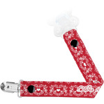 Heart Damask Pacifier Clip (Personalized)