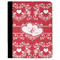Heart Damask Padfolio Clipboards - Large - FRONT