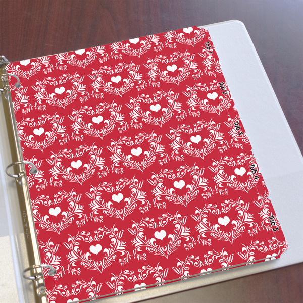 Heart Damask Page Dividers - Set of 5 - In Context