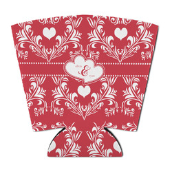 Heart Damask Party Cup Sleeve - with Bottom (Personalized)