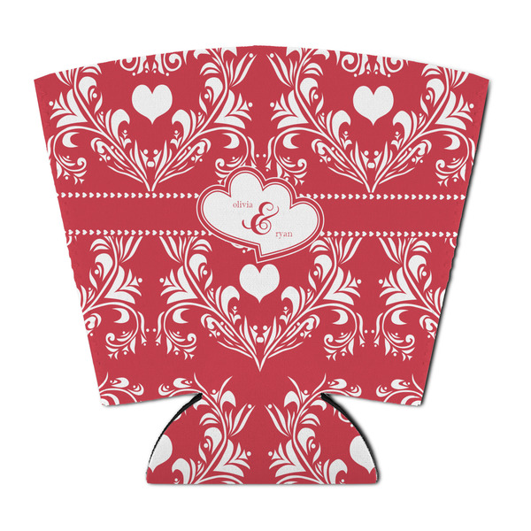 Heart Damask Party Cup Sleeves - with bottom - FRONT