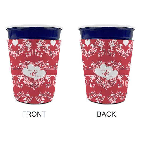 Heart Damask Party Cup Sleeves - without bottom - Approval