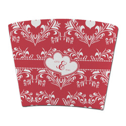 Heart Damask Party Cup Sleeve - without bottom (Personalized)