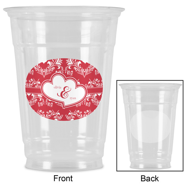 Heart Damask Party Cups - 16oz - Approval