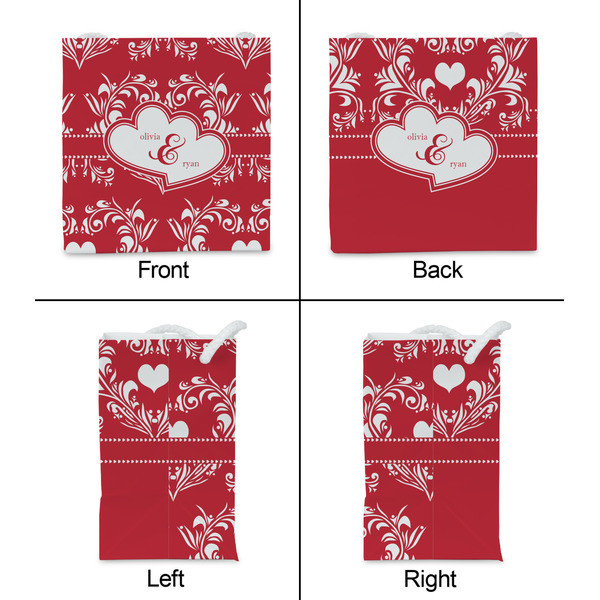 Heart Damask Party Favor Gift Bag - Gloss - Approval