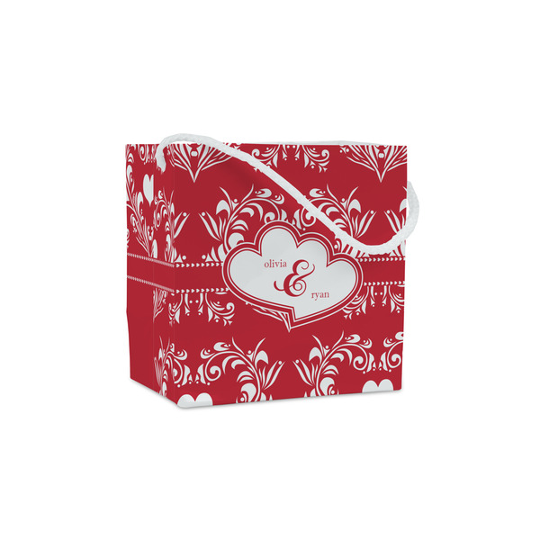 Custom Heart Damask Party Favor Gift Bags (Personalized)