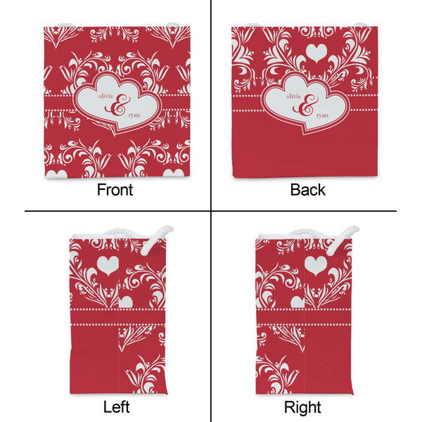 Heart Damask Party Favor Gift Bag - Matte - Approval
