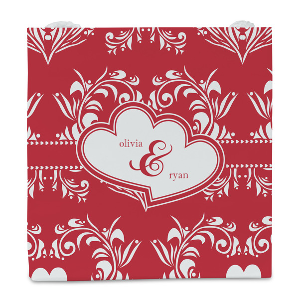 Heart Damask Party Favor Gift Bag - Matte - Front