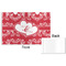 Heart Damask Disposable Paper Placemat - Front & Back