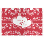 Heart Damask Disposable Paper Placemats (Personalized)
