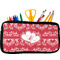 Heart Damask Neoprene Pencil Case - Small w/ Couple's Names