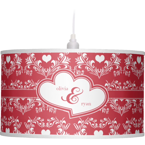 Heart Damask Pendant Lamp Shade