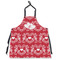 Heart Damask Apron Without Pockets w/ Couple's Names