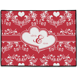 Heart Damask Door Mat (Personalized)
