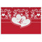 Heart Damask Personalized Placemat (Back)