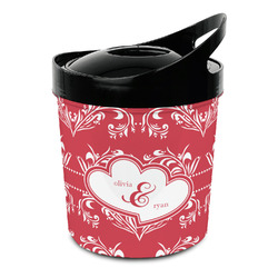 Heart Damask Plastic Ice Bucket (Personalized)