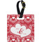Heart Damask Personalized Square Luggage Tag