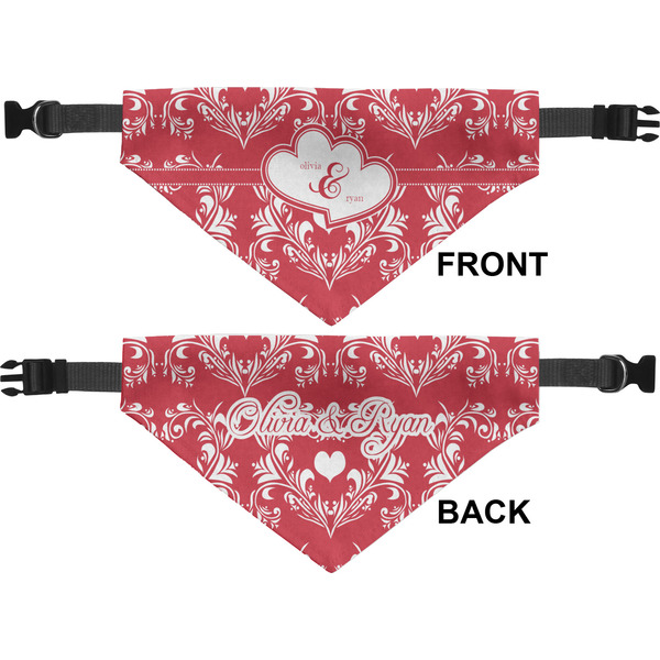 Heart Damask Pet Bandana Approval