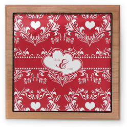 Heart Damask Pet Urn w/ Couple's Names